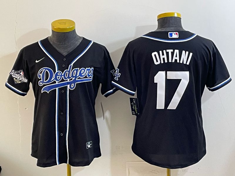 Youth Nike 2026 Los Angeles Dodgers #17 Ohtani Black Game MLB Jersey 02